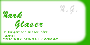 mark glaser business card